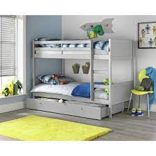 Clearance between floor and underside of bed 24cm. Buy Argos Home Detachable Bunk Bed Frame With Drawer Grey Kids Beds Argos