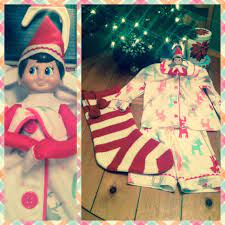 Elf On The Shelf Ideas Final Night Christmas Eve Morning Elf Brings Stocking To Hang And New Pajamas For Christmas Elf Elf On The Shelf Pancakes And Pajamas
