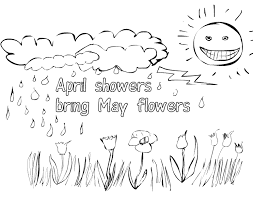 Make them happy with these printable coloring pages and let them show how artful and creative they. Home Ideas For April Showers Bring May Flowers Coloring Pages Spring Coloring Pages Coloring Pages April Showers