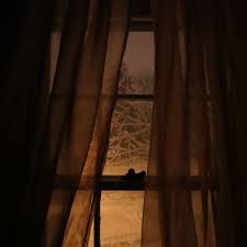 Snowy Night Bedroom Window Bedroom Night Bedroom Windows House Styles