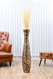 Free shipping on all orders over $35. Tall Big Floor Standing Vase For Home Decor 44 Inches Mango Wood Golden