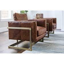 Carleen 31 Wide Genuine Leather Top Grain Leather Lounge Chair Leather Lounge Club Chairs Living Room Lounge Chair