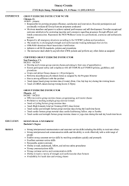 Group Exercise Instructor Resume Samples Velvet Jobs
