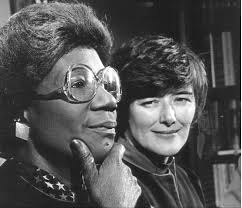 OCT 18 1982, OCT 19 1982; Rep. Shirley Chisholm of New York, left,  campaigns for Rep. Pat Schroeder PM