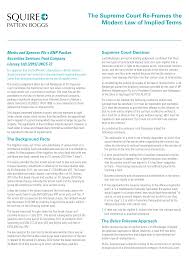 Https Www Squirepattonboggs Com Media Files Insights Publications 2015 12 The Supreme Court Reframes The Modern Law Of Implied Terms Litigationsupreme Court Reframes The Modern Law Of Implied Terms Pdf