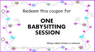 A babysitter gift certificate can turn out to be a fun as well as extremely useful present. 9 Babysitting Voucher Ideas Babysitting Babysitting Coupon Coupon Template