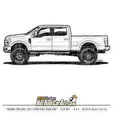 2017 Ford F350 Crew Cab Clip Art Illustration Ford F350 F350 Crew Cab