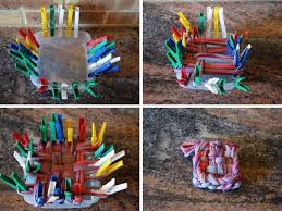 Tawashi Fabriquer Son Eponge Ecologique Avec Des Pinces A Linge Pince A Linge Tawashi Eponge