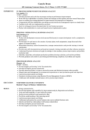 Process Business Analyst Resume Samples Velvet Jobs