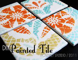 Maybe you would like to learn more about one of these? Diy Painted Ceramic Tile Tutorial Positively Splendid Crafts Sewing Recipes And Home Decor