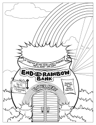 Lucky Charms End Of The Rainbow Bank Coloring Page Coloring Worksheets For Kindergarten Kindergarten Worksheets Heart For Kids