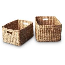 Wide sparsely hand woven wicker seagrass small basket without handles. Inartisan Water Hyacinth Rectangular Storage Basket Reviews Temple Webster