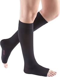 mediven comfort for women, 20-30 mmHg, Calf High Compression Stockings,  Open Toe, ebony, V-Petite - Walmart.com