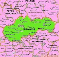 Map of slovakia with surrounding countries. Slovakia Map Photo