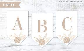 Easy diy flower alphabet banner for a birthday party, wedding, baby shower, or bridal shower. Free Printable Floral Letter Banners Made With Seed Paper For Eco Friendly Parties Botanical Paperworks