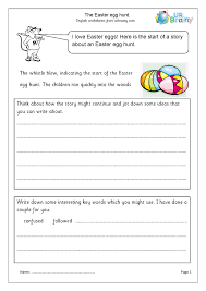 A collection of worksheets for teaching easter vocabulary and prepositions of place to esl students. Easter Egg Hunt Story Writing By Urbrainy Com