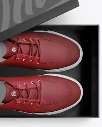 Download Sneakers Shoes W Box Mockup In Apparel Mockups On Yellow Images Object Mockups PSD Mockup Templates