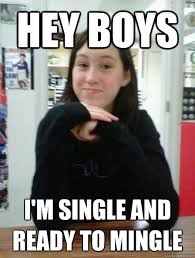 Hey Boys I M Single And Ready To Mingle Misc Quickmeme