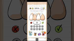 Brain Test Level 56 How Many Eggs Are There Youtube