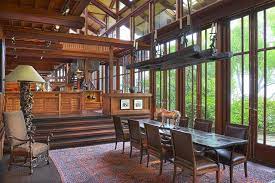 The john marsh house is an 1856 sandstone mansion built by california pioneer john marsh. Open Dining Room With Detailed Woodcraft Open Dining Room Craftsman Dining Room Glass House