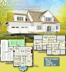 Plan 970083vc Traditional House Plan With Second Level Bedrooms Traditional House Plan House Plans Traditional House