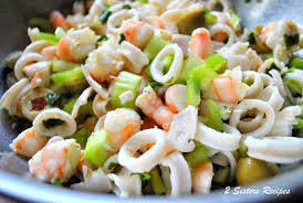 There are no holidays without hooked on christmas seafood feast complete your christmas spread with the help of this seafood recipe. Seafood Salad Marinated For Christmas Eve 2 Sisters Recipes By Anna And Liz