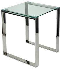 Used as phone table, end table, lamp table, side table and decorative display table. Remi Contemporary Square Glass End Table With Chrome Finish Modern Side Tables And End Tables By Cortesi Home Houzz