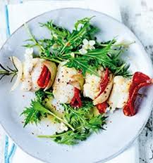 Grilled Monk Fish Chorizo Kebabs Oliviers Co Grilled Fish Recipes Fish Recipes Healthy Monk Fish