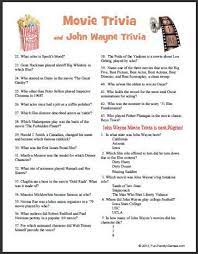 This Movie Trivia John Wayne Game Covers Many Years Trivia Questions And Answers Movie Facts Funny Trivia Questions