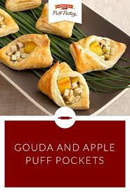 Gouda Apple Puff Pockets Puff Pastry Recipe Savory Appetizer Yummy Appetizers Recipes