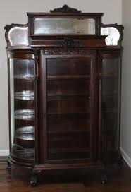 This cabinet belonged to my grandmother who was from staten island ny. Sold Price Antique Oak Curved Glass Griffin China Cabinet March 6 0120 10 00 Am Est