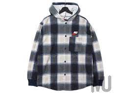 Its thick shirt.suitable for wearing in spring and fall. åœ¨åº«ã‚ã‚Š Supreme Nike Plaid Hooded Sweatshirt Navyã‚'å®‰å¿ƒå£²è²· ãƒ¢ãƒŽã‚«ãƒ–