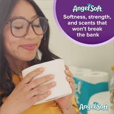 Angel Soft Toilet Paper with Fresh Lavender Scent, 12 Double Rolls=24  Regular Rolls, 200+ 2-Ply Sheets : Buy Online at Best Price in KSA