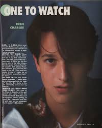 Back in November 1989, Josh Charles was already turning heads at just 18  years old! Born and raised in Baltimore, he stepped into the spotlight  early—landing his first commercial at 9 and