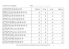 Aufgaben / übungen damit ihr bruch zu. Arbeitsblatt In Der Grundschule Euro Cent Rechnen Mit Grossen Mathe Klasse 4 Grundschulmaterial De
