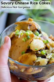 Chinese Rice Cakes Chao Nian Gao Recipe In 2020 Savory Rice Rice Cakes Rice Cake Recipes