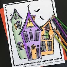 See more ideas about haunted mansion, disney haunted mansion, haunting. Halloween Coloring Page Halloween Houses 100 Directions