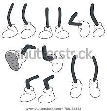 Vector Set Of Cartoon Leg Buy This Vector On Shutterstock Find Other Images Cartoon Legs Cartoon Style Drawing Simple Cartoon Characters