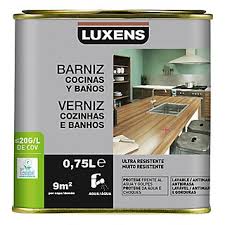 $6.386,776x $ 1064.46 sin interés. Barniz Cocina Y Bano Luxens Incoloro Satinado 0 75l Leroy Merlin