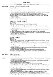 contract manager resume samples