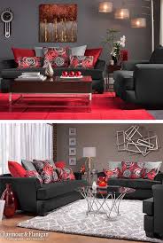 Nicola Red Living Room Decor Grey And Red Living Room Living Room Decor Apartment