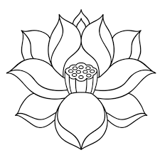 Coloriage Fleur de lotus zen en Ligne Gratuit à imprimer