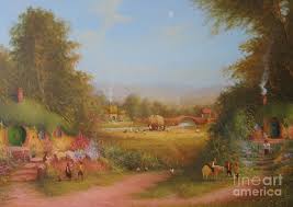 Lord Of The Rings Tolkien Inspired Art The Shire Painting By Joe Gilronan Lord Of The Rings Tolkien Inspired Art The Shire F Tolkien Art Art Middle Earth Art