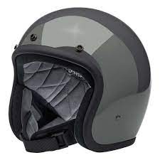 Biltwell Bonanza Helmet Gloss Storm Grey Open Face Helmets Helmet Motorcycle Helmets Vintage