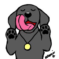 Black Labrador Cartoon Created By Naomi Ochiai Looks Like My Buddy S Big Bologna Tongue Labrador Puppy Puppy Cartoon Labrador