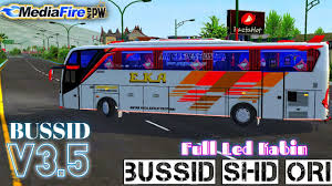 Sebab para pemain bisa memodifikasi tampilan dari bus yang akan kita mainkan. Livery Bussid Shd Ori Bus Eka Full Led Kabin Terbaru Bussid V3 5 Youtube