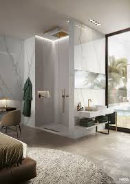 Calacatta gold is a marble tile that's a treat for the eyes. Calacatta Gold Bathroom Nkba