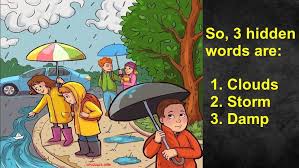 Hidden meaning word puzzles with answers in these puzzles, there is hidden meaning in the given picture images and your challenge is to find this hidden how to solve hidden meaning word puzzles. Find 3 Hidden Words Rainy Day Picture Riddle Genius Puzzles