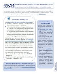 Información para negocios y trabajadores. Covid 19 Analytical Snapshots Organisation Internationale Pour Les Migrations