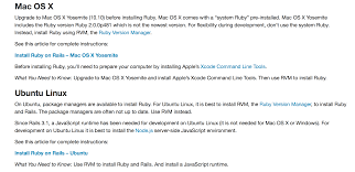 Install Rails 4 2 Ruby On Rails Installation Guide Railsapps Installation Mac Os Yosemite Rails